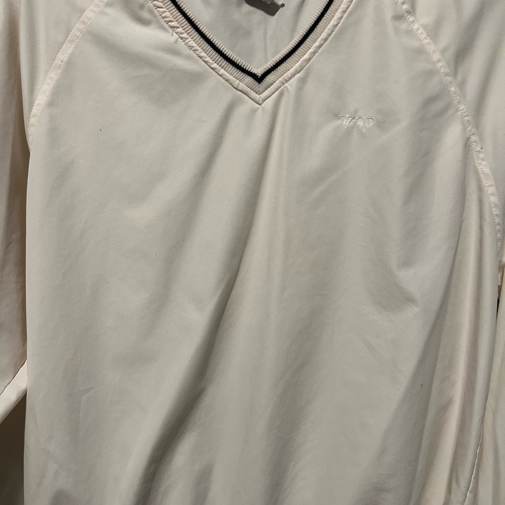 White V-Neck Long Sleeve Shirt